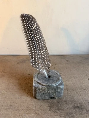 Antique Handmade Hand Carved Soap Stone Inkwell Patina ￼ - Image 1 of 4