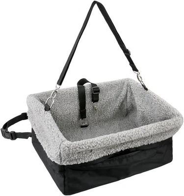 Deluxe Dog Car Seat Fits Pets up to 15lbs, Booster Seat, Black-Grey  - Image 1 of 4