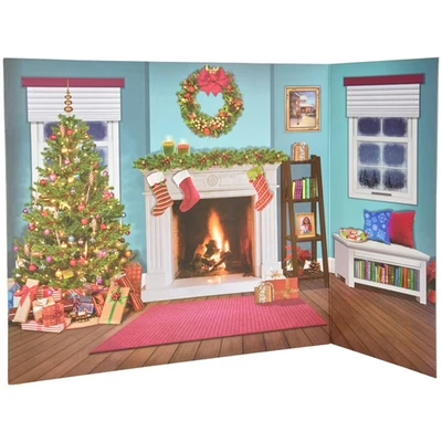 My Life As A Doll Reversible Background School Classroom/Christmas Tree New - Image 1 of 2