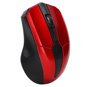Red Wireless Mouse 2.4GHz 4 Keys Optical Mice With USB Receiver Computer Ac OU - Picture 1 of 23