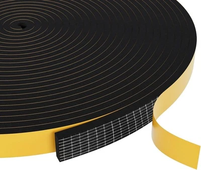 Weather Stripping Door Seal Strip Black Weatherproof Foam Tape Insulation for - Image 1 of 4