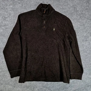 Polo Ralph Lauren Estate Rib Mockneck Quarter Zip Pullover Sweater Brown Size XL - Picture 1 of 6