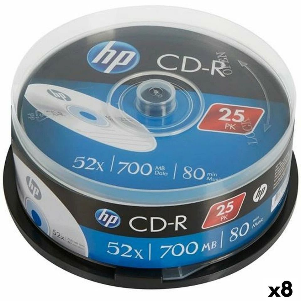 CD-R HP 700 MB 52x [8 Stück] - Bild 1 von 2