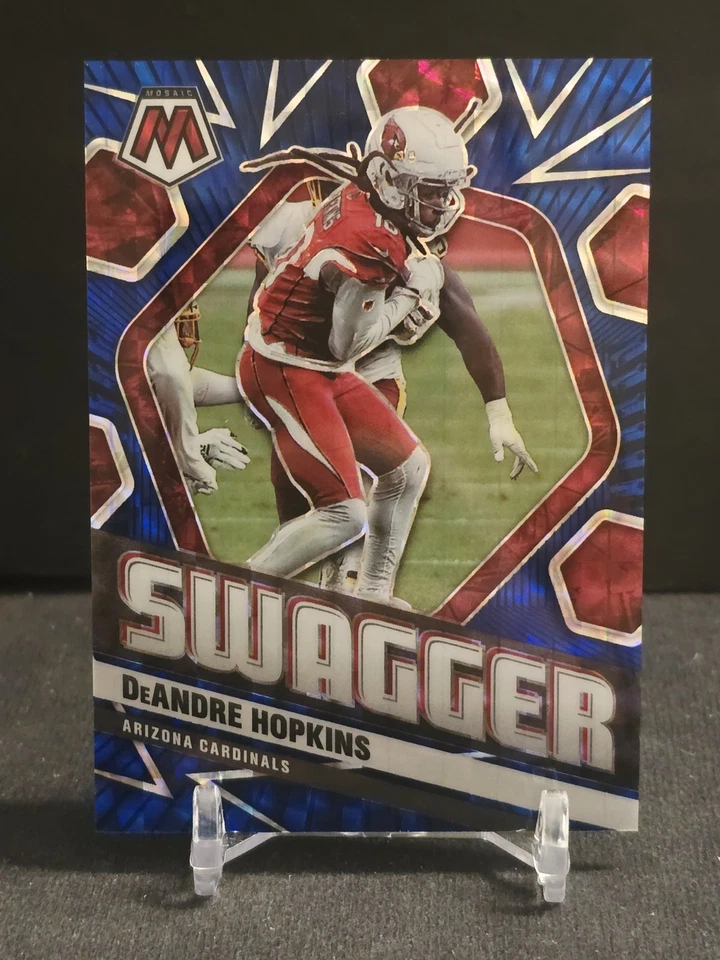 2021 Panini Mosaic DeAndre Hopkins Swagger Blue Prizm /99 #SWAG7 Cardinals - Image 1 of 2