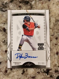 2022 Leaf Trinity Dylan Beavers Silver Foil /99 Auto Rookie ORIOLES #BA-DB1 - Picture 1 of 2