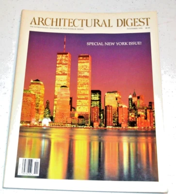 Architectural Digest Nov. 1992  Special New York Issue  Twin Towers on Cover - Image 1 of 4
