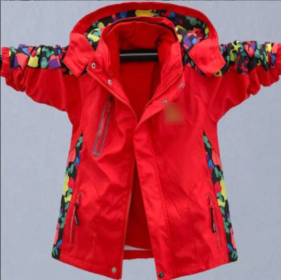 Niños Niños Impermeable Chaquetas de Esquí Niños Cálido Polar Prendas Exteriores Abrigos Extraíbles Foto 1 de 4