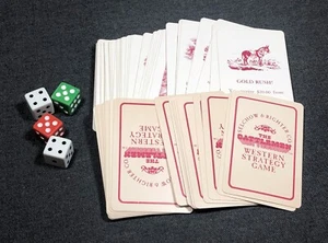 1977 THE CATTLEMEN Board Game Replacement Parts CARD DECK and DICE - Picture 1 of 1