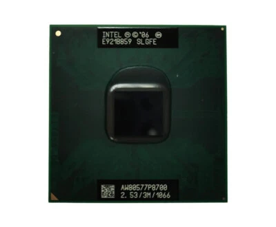 Intel Core 2 Duo P8700 2.53 GHz SLGFE Dual-Core Socket 478 Laptop CPU Processors - Image 1 of 3