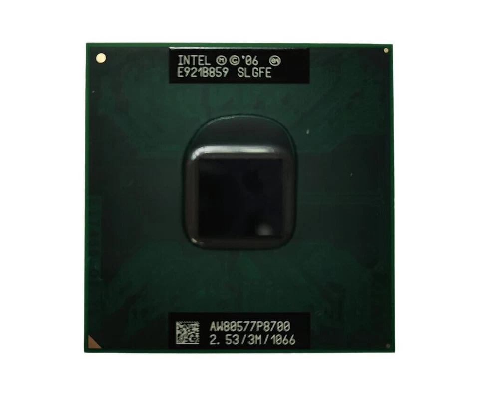 Intel Core 2 Duo P8700 2.53 GHz SLGFE Dual-Core Socket 478 Laptop CPU Processors - Image 1 of 3