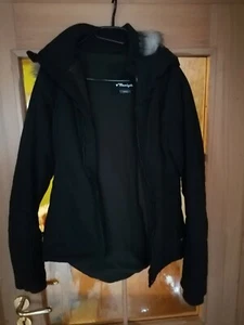 Winterjacke schwarz - Kapuze mit Kunstfellrand - für Damen Gr. 34 - Bild 1 von 4