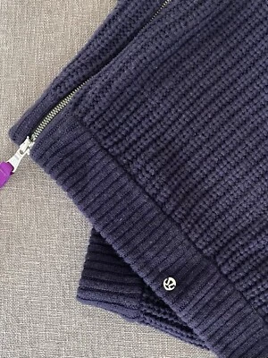 Lululemon Purple Wool Zip Scarf - Image 1 of 4
