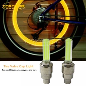 2x Valve Stem LED CAP for Bike Bicycle Car Motorcycle Wheel Tire Lights Lamps - Picture 1 of 9
