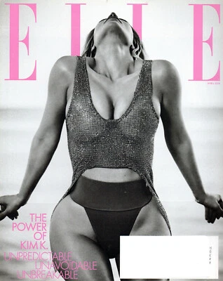 ELLE Magazine April 2018 Kim Kardashian Joan Smalls Amber Valletta Lily Aldridge - Image 1 of 3