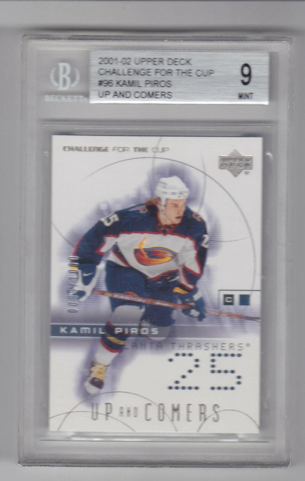 2001-02 UD CHALLENGE CUP KAMIL PIROS RC /1000 BGS 9 MINT ROOKIE #96 Thrashers - Image 1 of 1