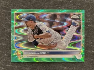 2022 Topps Chrome Sonic - Green RayWave Refractor #125 Jacob deGrom /99 - Bild 1 von 2
