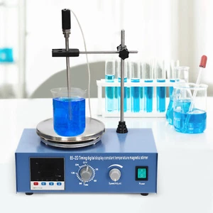 Piastra Calda Laboratorio Digitale Agitatore Magnetico Riscaldamento Mixer Piastra Funzione Timer 500W US - Foto 1 di 11