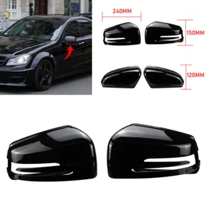 Door Side Mirror Cover Cap For Benz C-Class W204 C200/C250/C300/C350 2008-2013 - Foto 1 di 13