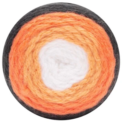 Red Heart Mini Boo Yarn 1.6 oz. Crochet Craft Fast Shipping Black Orange White - Image 1 of 3