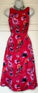 BANANA REPUBLIK FLOAL PRINT MIDI PARTY DRESS SIZE 4 PETITES new with tags uk12 - Picture 1 of 8