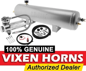 KIT SISTEMA COMPRESOR TANQUE DE AIRE DE ALUMINIO 3 GAL/200 PSI F/BOCINA DE TREN 12V VXO4830AC - Imagen 1 de 11