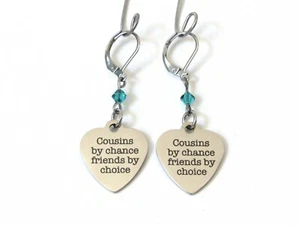 Pendientes Primos por Casualidad con Piedra Natal, Joyería Primo Regalo Cumpleaños - Imagen 1 de 3