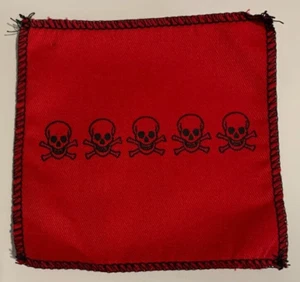 MULTIPLE SKULL AND CROSSBONES Sew On Red PATCH Rare NEW MERCHANDISE - Picture 1 of 1