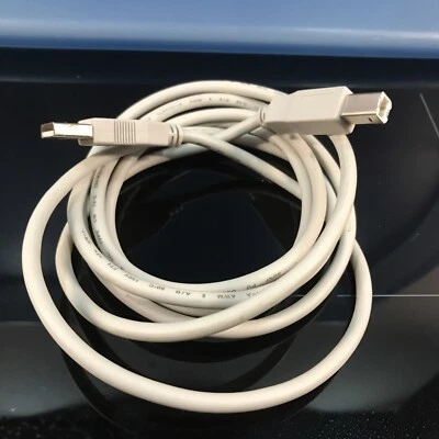 USB Printer Cable Lead Type A Male to B Male HP Epson Brother Canon etc. 1.8m - Image 1 of 4