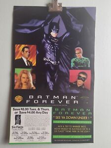Batman Forever Magazine Insert 1995 With Six Flags Coupon And Kmart Sweepstakes!