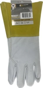 Leather Gold Top Grain Goatskin Leather TIG Welding Gloves 6" cuff - Picture 1 of 6