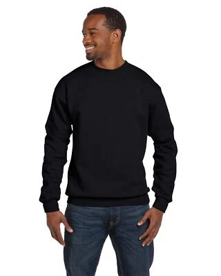 Hanes Men's Sweatshirt Long Sleeve Cuff Waistband Ecosmart Crewneck Fleece P1607 - Image 1 of 2