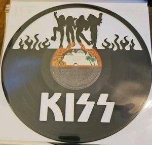 KISS VINYL LASER CUT RECORD ART DESTROYER HAND CUT ALBUM FIT FOR FRAMING - Picture 1 of 4
