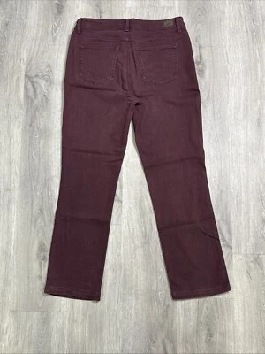 Pantalones de mezclilla LEE para mujer rojo arándano calce regular pierna recta 10 formas cortas secretas Foto 1 de 4