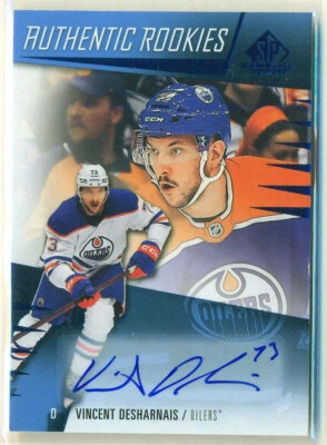 2023-24 SP Game Used Blue Authentic Rookies Autograph #216 VINCENT DESHARNAIS RC - Image 1 of 2