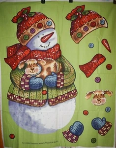 Nuevo muñeco de nieve panel acolchado tela de algodón (1 panel - 36" X 44" precortado) costura - Imagen 1 de 1