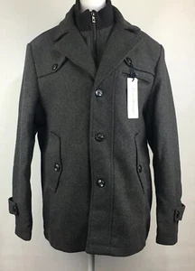 Chouyatou Men's Winter Wool Blend Grey Jacket Size Large - Picture 1 of 8