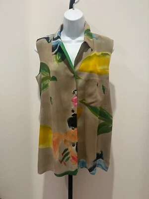 Vintage Issey Miyake (1996) Silk Painted Shirt - Image 1 of 4