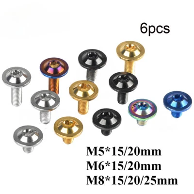 Titanium Bolts M6x10 15 20mm T30 Torx Head Screw Bike Fasteners 2/6pc - Image 1 of 4