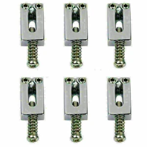 6 Roller Bridge Tremolo Saddles Wrench For Fender Strat Tele Electric Guitar - Imagen 1 de 6
