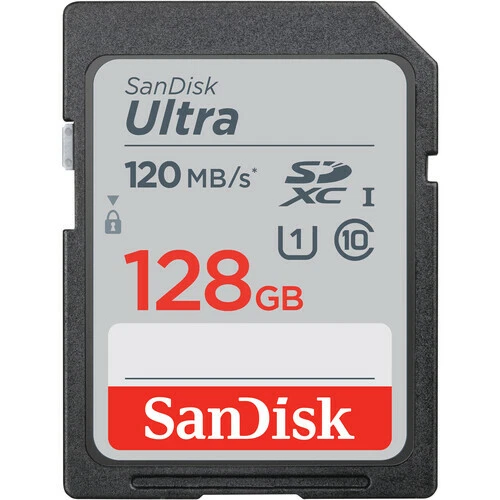 Sandisk Ultra 128GB SDXC Memory Cards Class 10 UHS-I (SDSDUNB-128G-GN6IN) x2