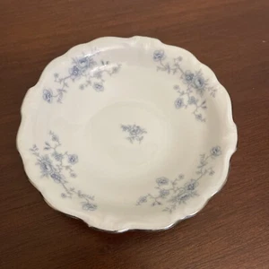 Johann Haviland Blaue Girlande Blumen gewellter Rand weiß Obst-/Dessertschale - Bild 1 von 3