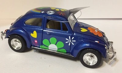 Beetle Classic 1967 Volkswagen Maggiolino Sportelli Apribili Blu Kinsmart No Box - Immagine 1 di 4