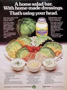 Annuncio con stampa VINTAGE ANNI '80 ~ maionese di Hellmann ~ insalata bar fatta in casa... - Foto 1 di 1