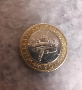 SELTENE £2 MÜNZE WILLIAM SHAKESPEAR 2016 - Bild 1 von 2