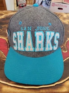 SAN JOSE SHARKS NHL Hockey 90s SnapBack Zephyr Wool Hat Cap One Size - Picture 1 of 8
