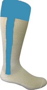 Pear Sox 2 in 1 Stirrup Socks - Light Blue/White - Picture 1 of 2