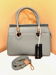La Terre Purse Faux Leather adjustable strap LIGHT BLUE - Bild 1 von 4