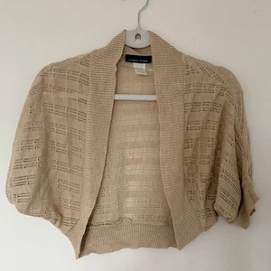 VTG Y2K Sugar Project Open Front Knit Batwing Bolero Crop Cardigan USA Sz M - Picture 1 of 7