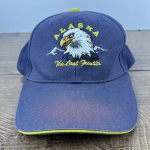 Alaska Hat The Last Frontier Hat Blue Adjustable Hat Adult Bald Eagle Blue Cap - Picture 1 of 15