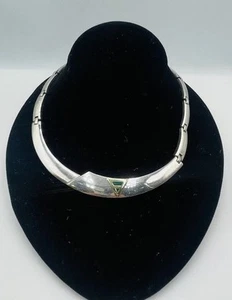 Collar Manfredi de plata de ley y oro de 18 quilates esmalte verde - Imagen 1 de 10